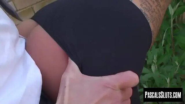 Dark-haired British babe Louise Kay tamed by dominant Pascal White