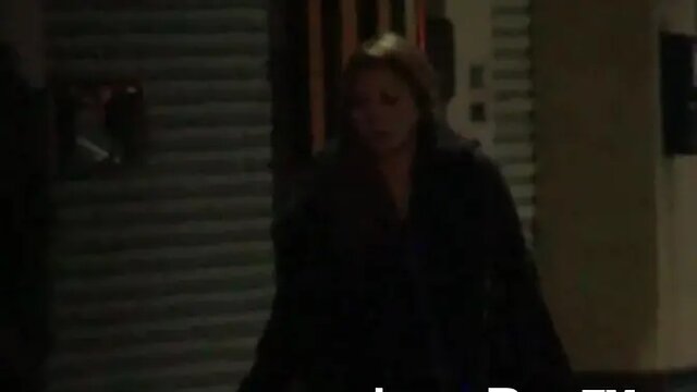 Dark-haired Asian girl rushes to pee in public toilet