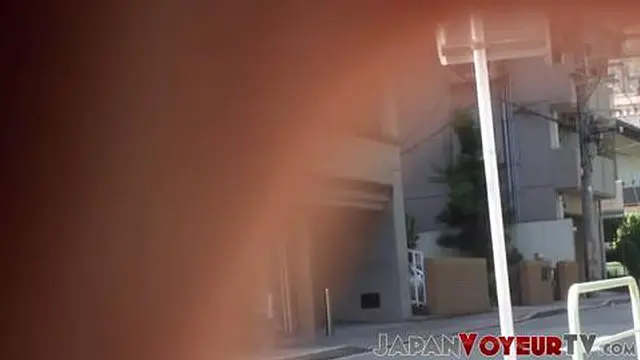 Japanese girl caught urinating in public by a stalker