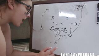 Thick beauties Madison Morgan and Leana Lovings get intense training from Max Fills
