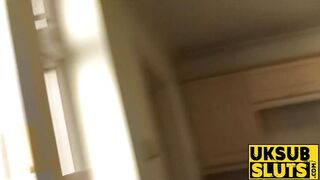 UKSubSluts com - Pig tails slag Liz gets facial after intense creampie