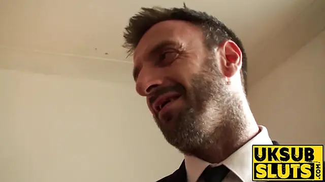 UKSubSluts com - Redhead teen receives deep throat from a strong man