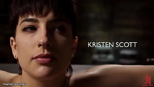 Master The Pope uses clamps on Kristen Scott′s bound nipples and skin &mdash;  then flogs her in a back arch position