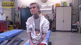 Slender Tattooed Girl Endures Domination