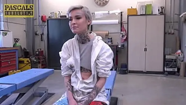 Slender Tattooed Girl Submits to Control