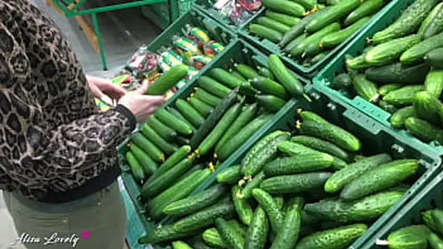 Massive Cucumber Sluts My Kinky Bitch′s Damp Pussy🌮️ Today - Fetish Plant Dildo POV