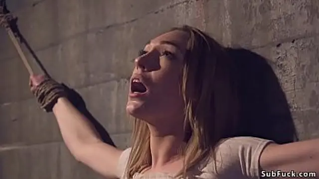 Br brunette Lily LaBeau trapped in dark dungeon &mdash;  rope bondage &mdash;  master Xander Corvus anal👌 fucks her hard