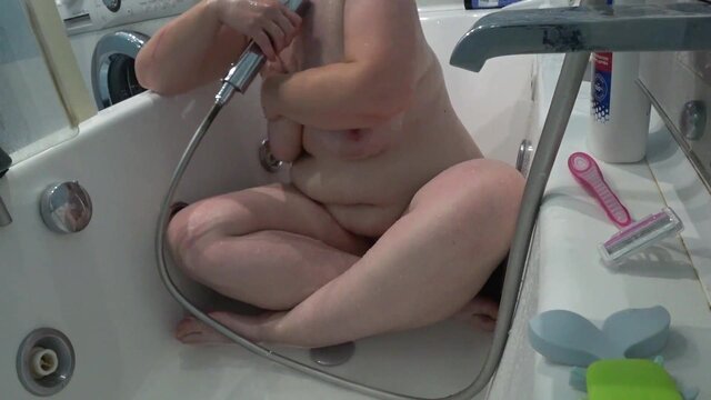 Old hubby catches wife's shower shenanigans on hidden cam