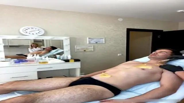 Seductive blonde MILF shows off her waxed body in webcam interview