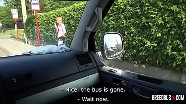 Sexy hitchhiker rides big rod on BreedBus