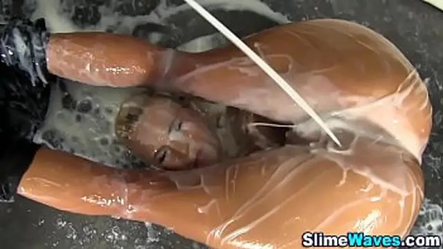 Slime wave swallows her hard