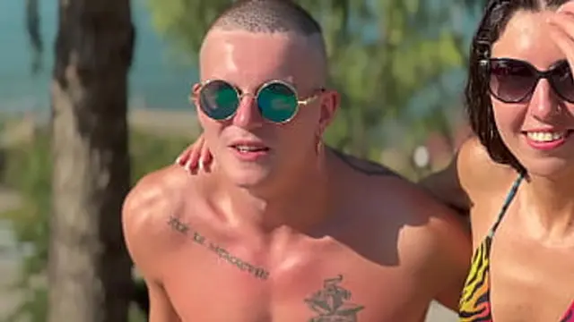 Consensual bi trio - husband and wife let in a willing stranger for some hot sex - 390