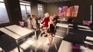 Slutty tranny teacher bonks young student in 3D animation with lesbian lesbianism lesbianly